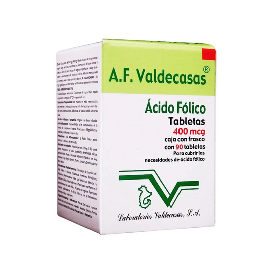 A.F. VALDECASAS c/90 TABS. 400 MCG.