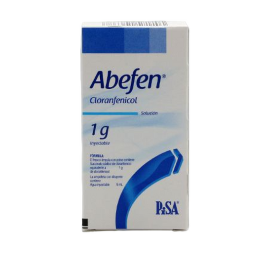 ABEFEN Sol. Iny. c/1 FCO. AMP. 1 G/5 ML.